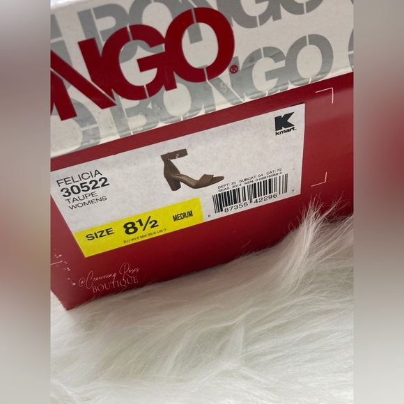 Size 8.5 Women’s Brown Bongo Strappy Pump w Ankle Buckle, Mid Height Chunky Heel - Picture 10 of 15